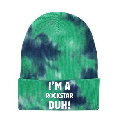 IM A Rockstar Duh Easy Halloween And Christmas Gift Tie Dye 12in Knit Beanie