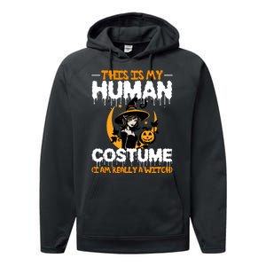 I Am Really A Witch Halloween Performance Fleece Hoodie