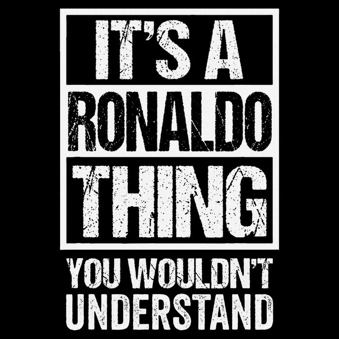 Its A R.O.N.A.L.D.O Thing You Wouldnt Understand First Name Flat Bill Trucker Hat