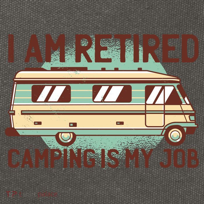 I Am Retired Camping Is My Job Cotton Canvas Backpack