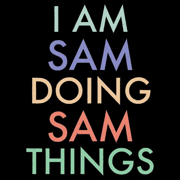 I Am Sam. Doing Sam Things. Fun Celebration Zip Tote Bag