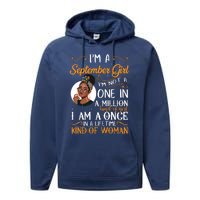 Im A September Girl Black Virgo Libra Birthday Performance Fleece Hoodie