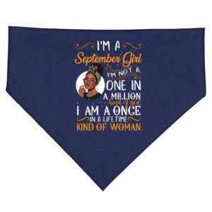 Im A September Girl Black Virgo Libra Birthday USA-Made Doggie Bandana