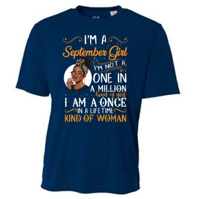 Im A September Girl Black Virgo Libra Birthday Cooling Performance Crew T-Shirt