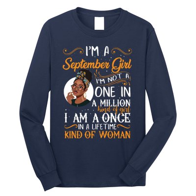 Im A September Girl Black Virgo Libra Birthday Long Sleeve Shirt