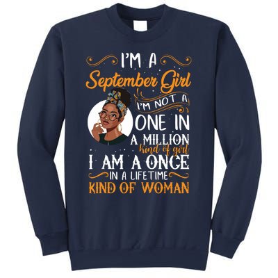 Im A September Girl Black Virgo Libra Birthday Sweatshirt