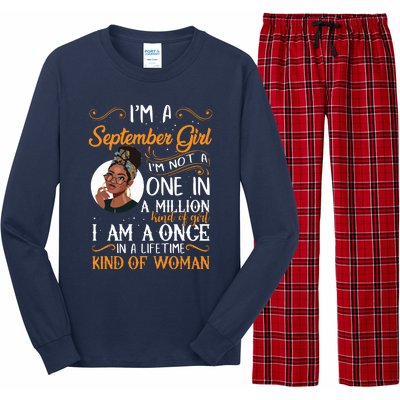 Im A September Girl Black Virgo Libra Birthday Long Sleeve Pajama Set