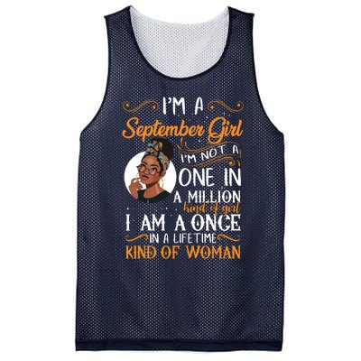 Im A September Girl Black Virgo Libra Birthday Mesh Reversible Basketball Jersey Tank