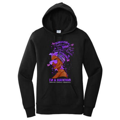 I'm A Survivor Domestic Violence Awareness Black Woman Women's Pullover Hoodie