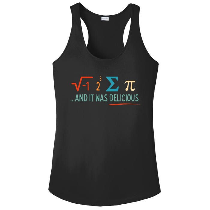 I Ate Some Pie And It Was Delicious I Ate Some Pi Math Ladies PosiCharge Competitor Racerback Tank