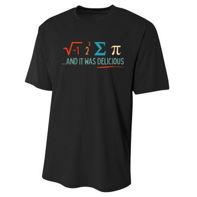 I Ate Some Pie And It Was Delicious I Ate Some Pi Math Performance Sprint T-Shirt