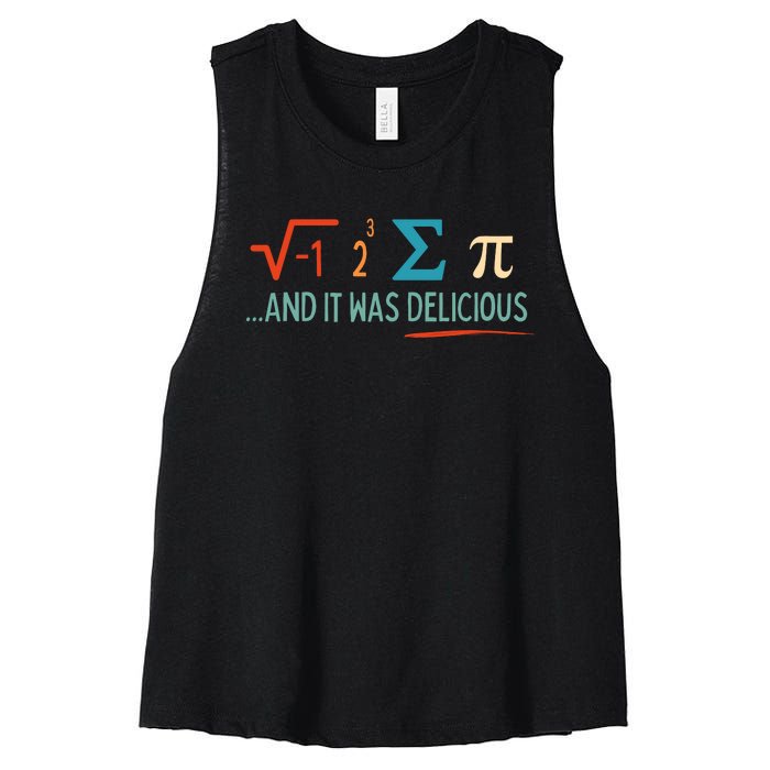 I Ate Some Pie And It Was Delicious I Ate Some Pi Math Women's Racerback Cropped Tank