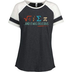 I Ate Some Pie And It Was Delicious I Ate Some Pi Math Enza Ladies Jersey Colorblock Tee