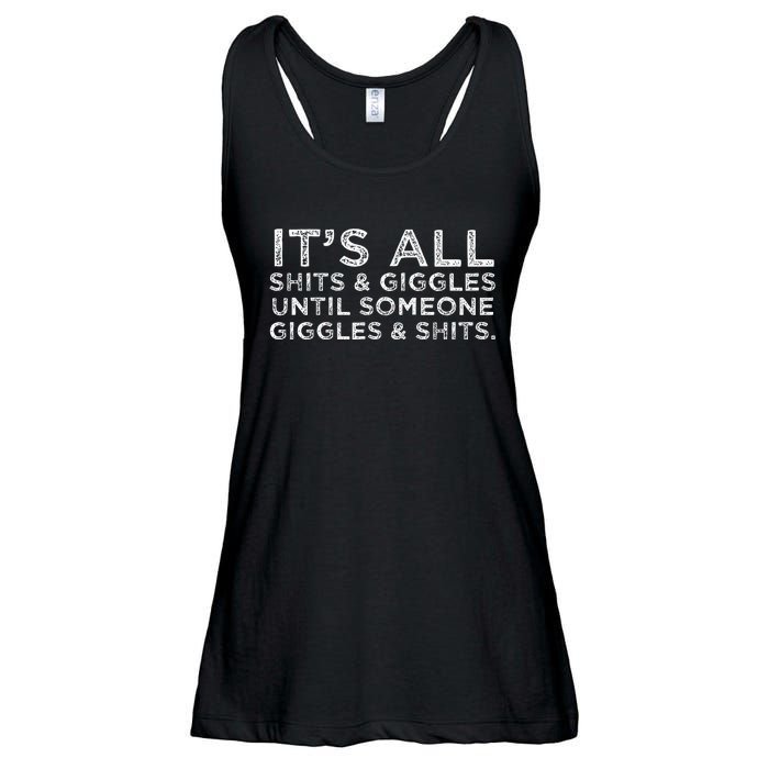 Its All Shits And Giggles Funny Adult Humor Friend Ladies Essential Flowy Tank