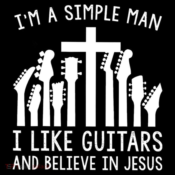 Im A Simple Man I Like Guitars And Believe In Jesus City Backpack