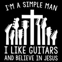 Im A Simple Man I Like Guitars And Believe In Jesus Cooling Performance Long Sleeve Crew