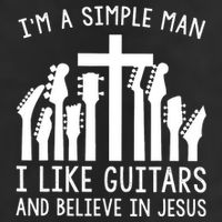 Im A Simple Man I Like Guitars And Believe In Jesus 25L Jumbo Tote