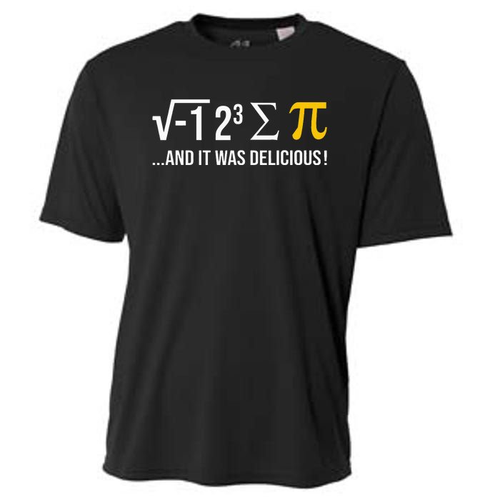 I Ate Some Pie And It Was Delicious Funny Pi Day Math Pun Cooling Performance Crew T-Shirt