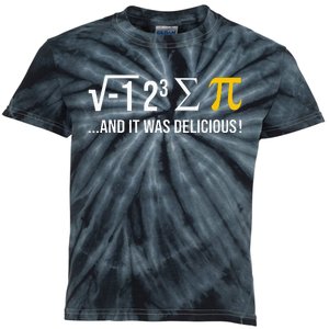 I Ate Some Pie And It Was Delicious Funny Pi Day Math Pun Kids Tie-Dye T-Shirt