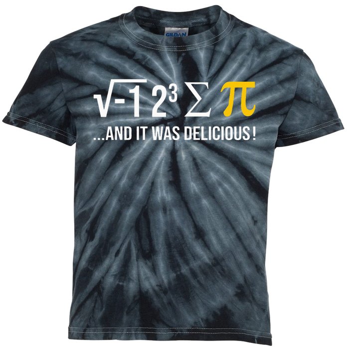 I Ate Some Pie And It Was Delicious Funny Pi Day Math Pun Kids Tie-Dye T-Shirt