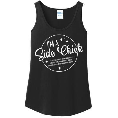 Im A Side Chick Thanksgiving Day Funny Turkey Leg Autumn Ladies Essential Tank