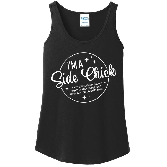 Im A Side Chick Thanksgiving Day Funny Turkey Leg Autumn Ladies Essential Tank