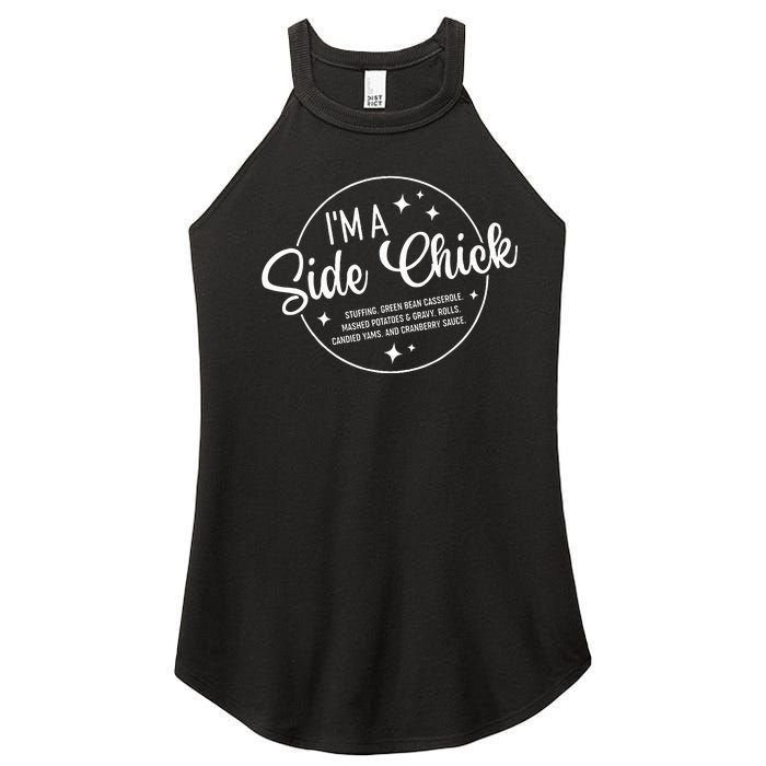 Im A Side Chick Thanksgiving Day Funny Turkey Leg Autumn Women’s Perfect Tri Rocker Tank