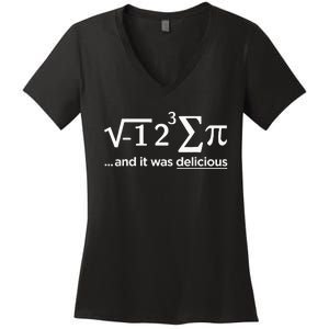 I Ate Some Pie And It Was Delicious I Ate Some Pi Math Women's V-Neck T-Shirt