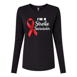 Im A Stroke Survivor Stroke Awareness Womens Cotton Relaxed Long Sleeve T-Shirt