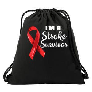 Im A Stroke Survivor Stroke Awareness Drawstring Bag