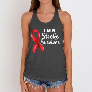 Im A Stroke Survivor Stroke Awareness Women's Knotted Racerback Tank