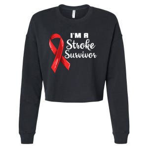 Im A Stroke Survivor Stroke Awareness Cropped Pullover Crew