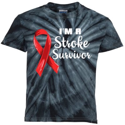 Im A Stroke Survivor Stroke Awareness Kids Tie-Dye T-Shirt