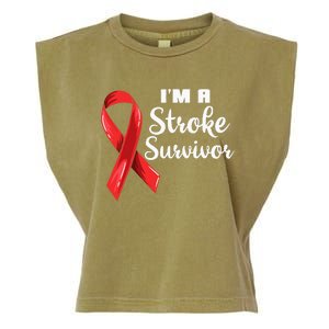 Im A Stroke Survivor Stroke Awareness Garment-Dyed Women's Muscle Tee