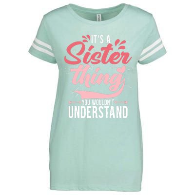 Its A Sister Thing | Funny Wo Young Middle Older Sister Enza Ladies Jersey Football T-Shirt