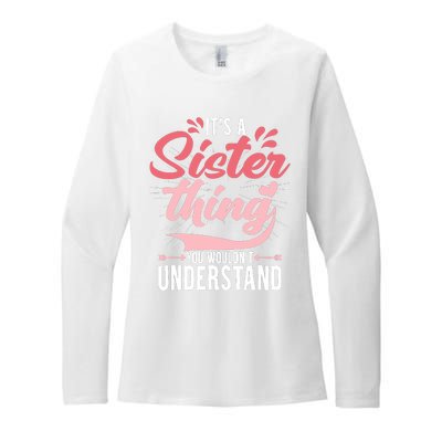 Its A Sister Thing | Funny Wo Young Middle Older Sister Womens CVC Long Sleeve Shirt