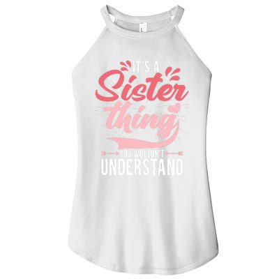 Its A Sister Thing | Funny Wo Young Middle Older Sister Women’s Perfect Tri Rocker Tank