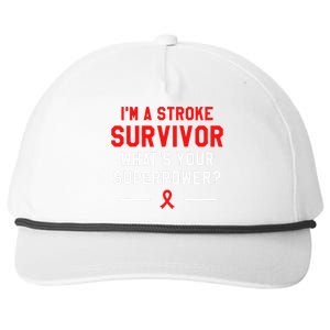 Im A Stroke Survivor Whats Your Superpower Awareness Snapback Five-Panel Rope Hat