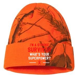 Im A Stroke Survivor Whats Your Superpower Awareness Kati Licensed 12" Camo Beanie