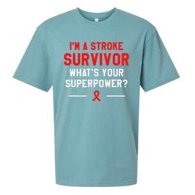 Im A Stroke Survivor Whats Your Superpower Awareness Sueded Cloud Jersey T-Shirt