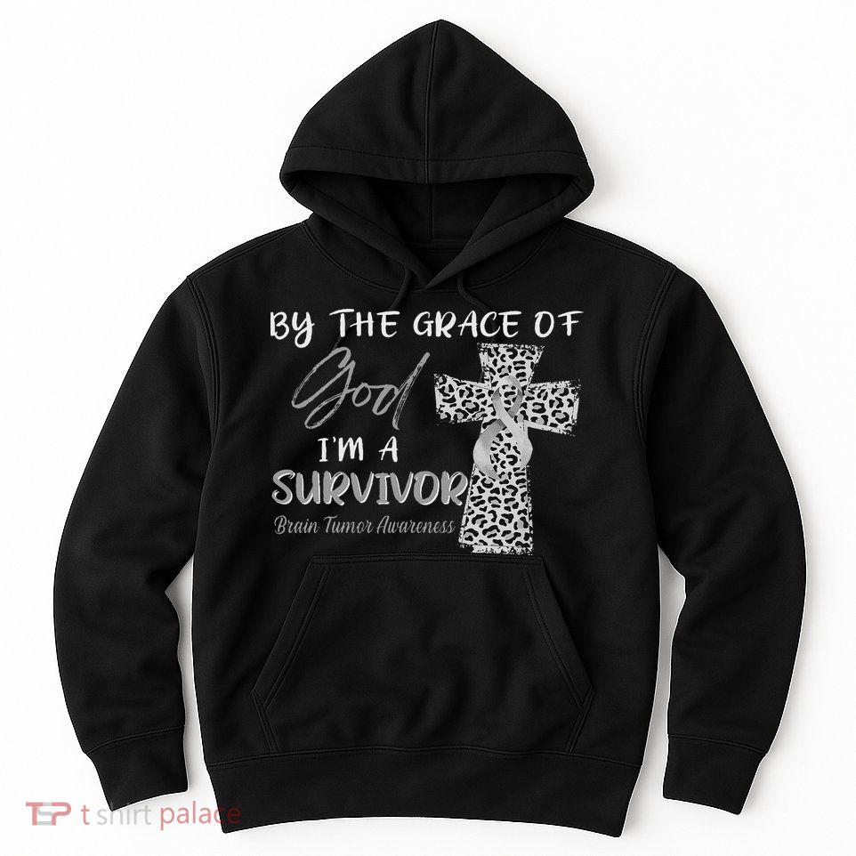 I'm A Survivor Brain Tumor Awareness Grey Ribbon Hoodie