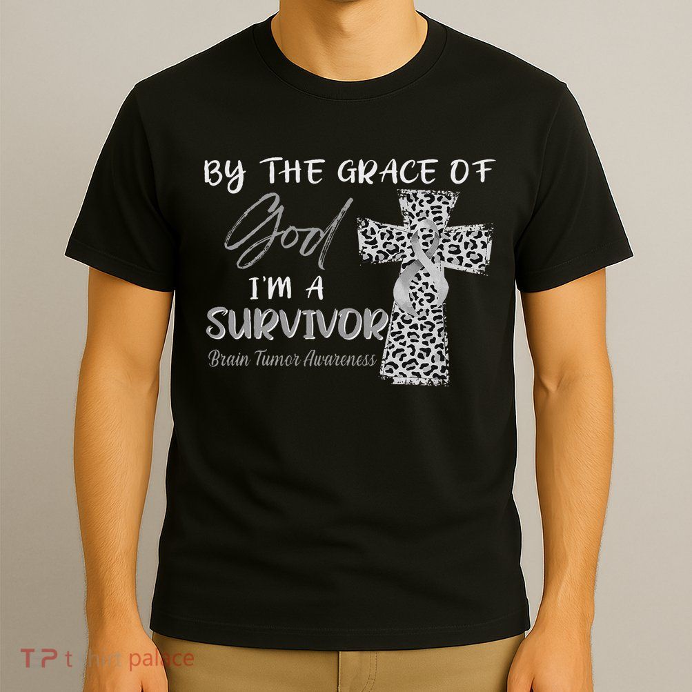 I'm A Survivor Brain Tumor Awareness Grey Ribbon T-Shirt