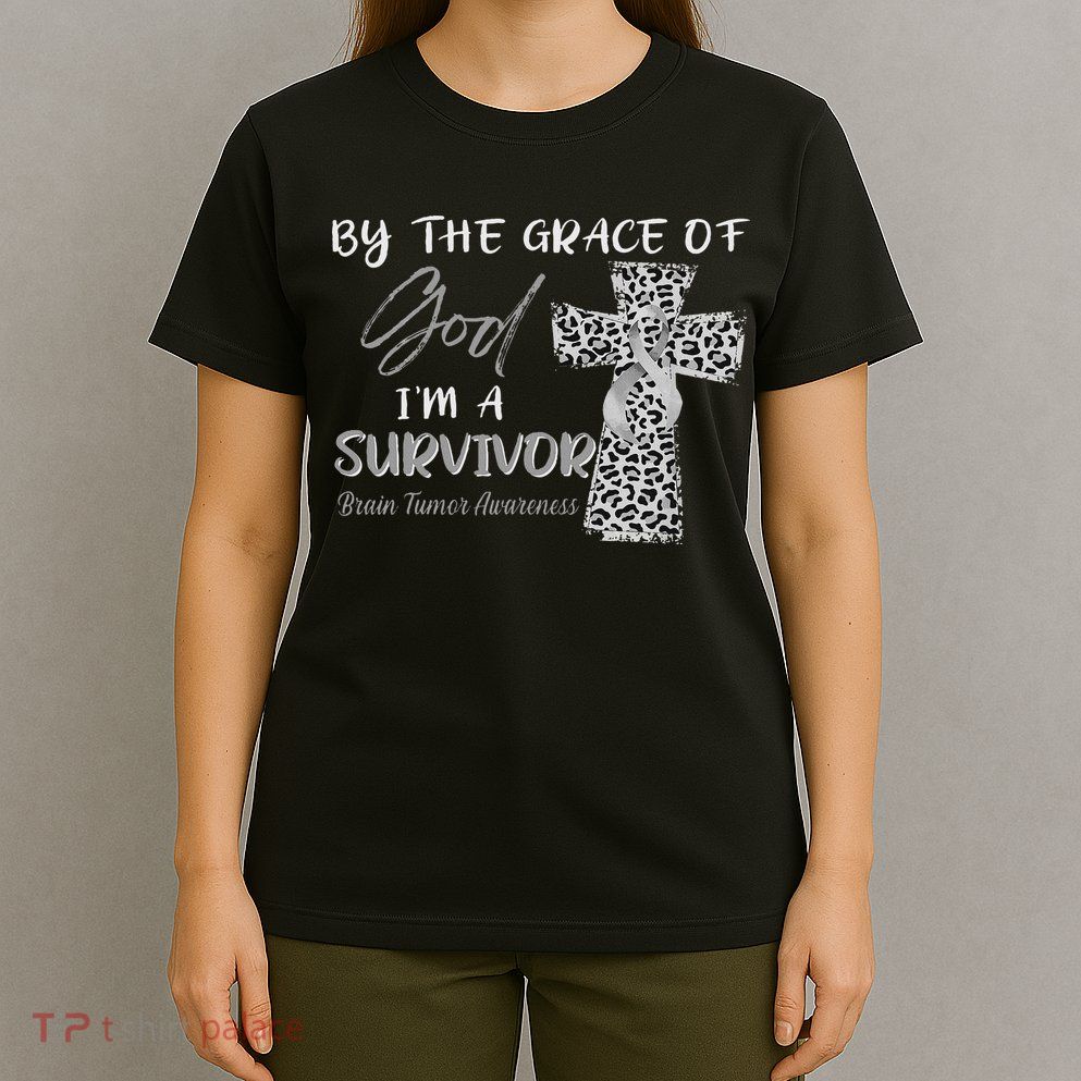 I'm A Survivor Brain Tumor Awareness Grey Ribbon T-Shirt