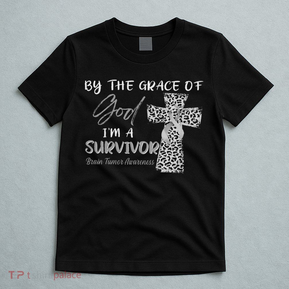 I'm A Survivor Brain Tumor Awareness Grey Ribbon T-Shirt
