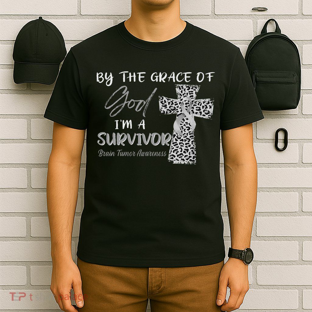 I'm A Survivor Brain Tumor Awareness Grey Ribbon T-Shirt