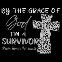 I'm A Survivor Brain Tumor Awareness Grey Ribbon Button