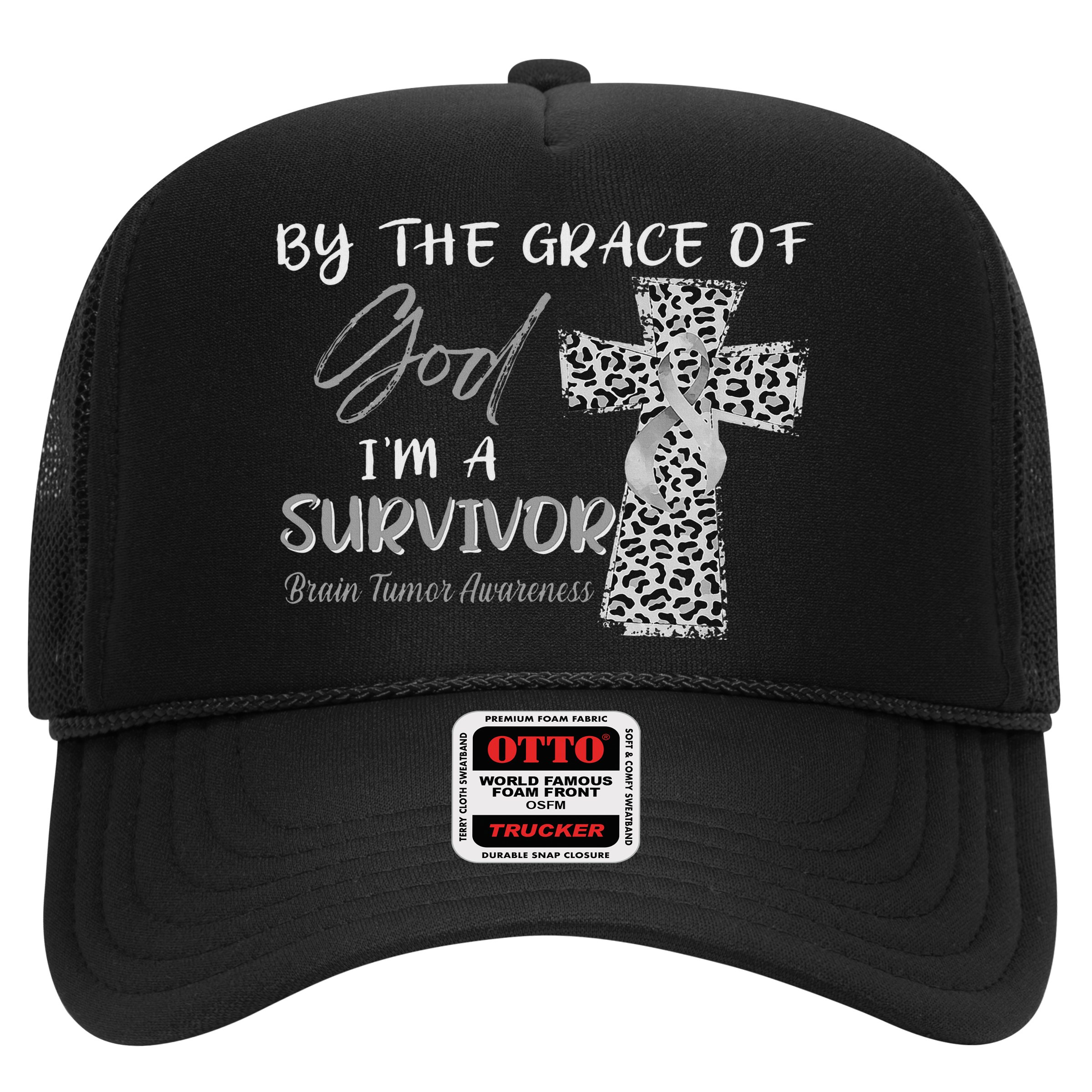 I'm A Survivor Brain Tumor Awareness Grey Ribbon Hat