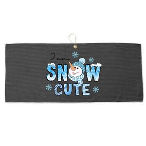 I Am Snow Cute Snow Funny Gift Large Microfiber Waffle Golf Towel