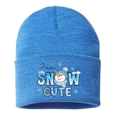 I Am Snow Cute Snow Funny Gift Sustainable Knit Beanie