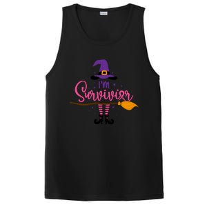 I'm A Survivor Halloween Breast Cancer Awareness Witch PosiCharge Competitor Tank